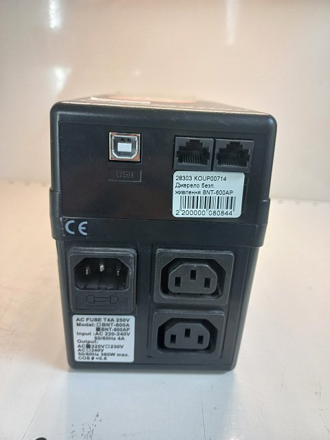 Источник бесперебойного питания Powercom BNT-600AP USB (BNT-600 AP USB) 2