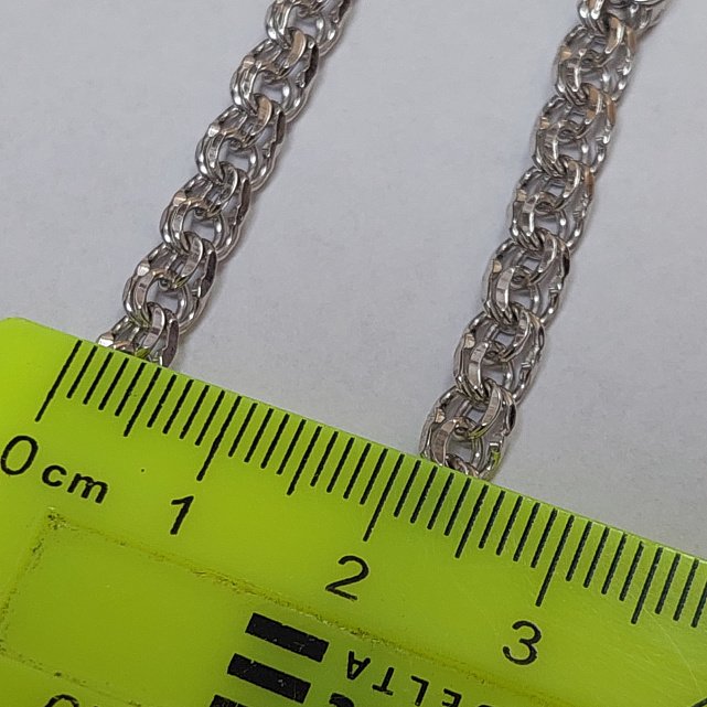 Серебряная цепь с плетением Бисмарк (33795312) 1